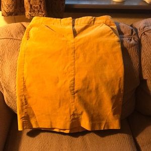 Mustard corduroy skirt